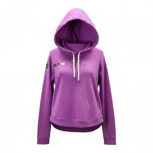 Under Armour Cowl‎ Neck Hoodie Sweatshirt Womens M Pink Camo Performance 1886